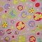 Welcome Circles Baby Gear Pink Cotton Flannel Fabric by the Yard